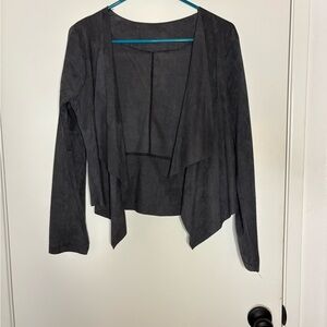 Stylish Gray Open Front Cardigan